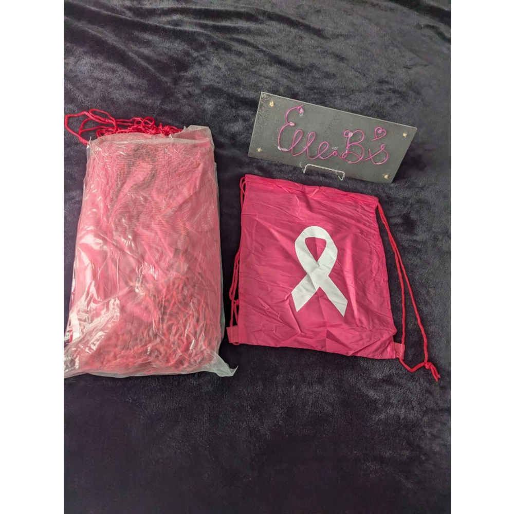 NWT Pink White Drawstring Bags Pack of about 50